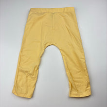 Load image into Gallery viewer, Unisex Anko, yellow stretch cotton leggings, elasticated, EUC, size 1,  