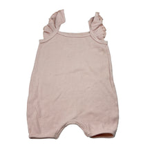 Load image into Gallery viewer, Girls Baby Berry, pink stretch cotton ribbed romper, EUC, size 1,  