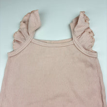 Load image into Gallery viewer, Girls Baby Berry, pink stretch cotton ribbed romper, EUC, size 1,  