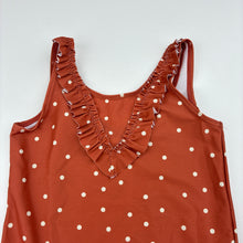 Load image into Gallery viewer, Girls H&amp;M, rust swim one-piece, polka dots, EUC, size 0-1,  