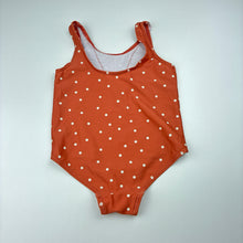 Load image into Gallery viewer, Girls H&amp;M, rust swim one-piece, polka dots, EUC, size 0-1,  
