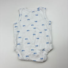 Load image into Gallery viewer, Unisex Dymples, white stretch cotton singletsuit, EUC, size 000,  