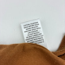 Load image into Gallery viewer, Unisex Target, brown stretch organic cotton long sleeve bodysuit, GUC, size 000,  