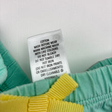 Load image into Gallery viewer, Girls Target, turquoise cotton bloomers, elasticated, EUC, size 00,  