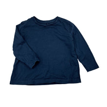 Load image into Gallery viewer, Unisex Anko, plain navy cotton long sleeve t-shirt, GUC, size 1,  