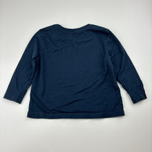 Load image into Gallery viewer, Unisex Anko, plain navy cotton long sleeve t-shirt, GUC, size 1,  
