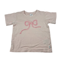 Load image into Gallery viewer, Girls Cotton On Baby, pink cotton t-shirt, bow graphic, EUC, size 2,  