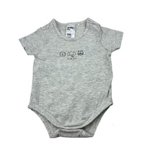 Load image into Gallery viewer, Unisex Anko, grey stretch cotton bodysuit, EUC, size 000,  