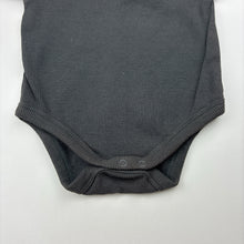 Load image into Gallery viewer, Unisex Anko, charcoal stretch cotton bodysuit, EUC, size 000,  