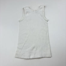 Load image into Gallery viewer, Unisex Baby Berry, white cotton ribbed singlet, EUC, size 00,  