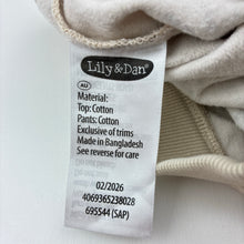 Load image into Gallery viewer, Unisex Lily &amp; Dan, cotton fleece lined track pants, elasticated, giraffe, GUC, size 0,  