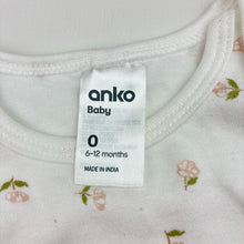 Load image into Gallery viewer, Girls Anko, white cotton floral singletsuit, EUC, size 0,  