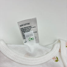 Load image into Gallery viewer, Girls Anko, white cotton floral singletsuit, EUC, size 0,  