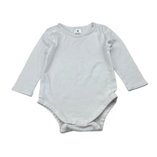 Load image into Gallery viewer, Unisex Target, white organic cotton long sleeve bodysuit, EUC, size 0,  