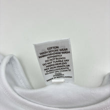 Load image into Gallery viewer, Unisex Target, white organic cotton long sleeve bodysuit, EUC, size 0,  