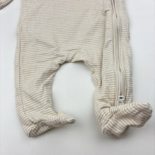Load image into Gallery viewer, Unisex Target, striped stretch organic cotton zip coverall, EUC, size 0000,  
