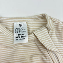 Load image into Gallery viewer, Unisex Target, striped stretch organic cotton zip coverall, EUC, size 0000,  