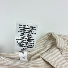 Load image into Gallery viewer, Unisex Target, striped stretch organic cotton zip coverall, EUC, size 0000,  