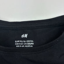 Load image into Gallery viewer, Unisex H&amp;M, black long sleeve t-shirt, EUC, size 5-6,  