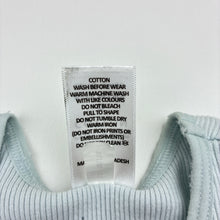 Load image into Gallery viewer, Unisex Target, blue organic cotton singlet, GUC, size 0,  