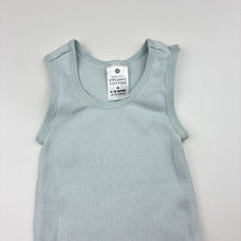 Load image into Gallery viewer, Unisex Target, blue organic cotton singlet, GUC, size 0,  
