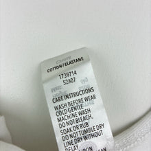 Load image into Gallery viewer, Unisex Dymples, white stretch cotton bodysuit, EUC, size 000,  