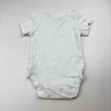 Load image into Gallery viewer, Unisex Dymples, white stretch cotton bodysuit, EUC, size 000,  