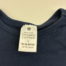 Load image into Gallery viewer, Unisex Target, navy organic cotton bodysuit, GUC, size 1,  