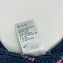 Load image into Gallery viewer, Girls Anko, navy cotton floral pointelle long sleeve top, GUC, size 2,  