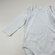 Load image into Gallery viewer, Unisex Baby Berry, white cotton long sleeve bodysuit, EUC, size 0,  