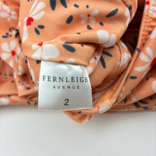 Load image into Gallery viewer, Girls FERNLEIGH AVENUE, floral zip long sleeve swim one-piece, EUC, size 2,  