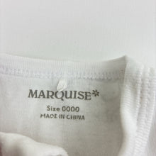Load image into Gallery viewer, Unisex Marquise, white cotton zip coverall, sheep, GUC, size 0000,  
