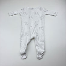 Load image into Gallery viewer, Unisex Marquise, white cotton zip coverall, sheep, GUC, size 0000,  