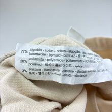 Load image into Gallery viewer, Unisex Zara, beige cotton blend baby leggings, elasticated, FUC, size 0,  