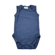 Load image into Gallery viewer, Unisex 4 Baby, navy cotton singletsuit, GUC, size 00,  