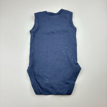 Load image into Gallery viewer, Unisex 4 Baby, navy cotton singletsuit, GUC, size 00,  