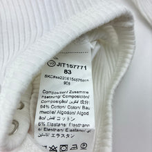 Load image into Gallery viewer, Girls white, stretch cotton ribbed long sleeve bodysuit, EUC, size 0-1,  