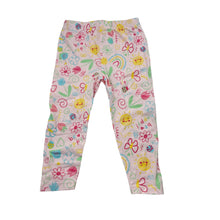 Load image into Gallery viewer, Girls Dymples, stretch organic cotton leggings, elasticated, butterfly, GUC, size 1,  