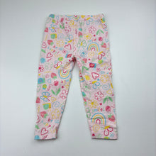 Load image into Gallery viewer, Girls Dymples, stretch organic cotton leggings, elasticated, butterfly, GUC, size 1,  