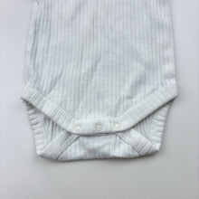 Load image into Gallery viewer, Unisex Baby Berry, white organic cotton ribbed singletsuit, EUC, size 0000,  