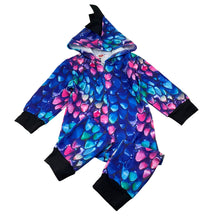 Load image into Gallery viewer, Unisex lightweight, zip hooded romper, EUC, size 1,  