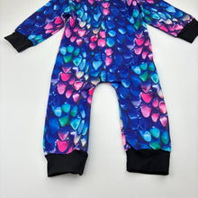 Load image into Gallery viewer, Unisex lightweight, zip hooded romper, EUC, size 1,  