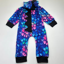 Load image into Gallery viewer, Unisex lightweight, zip hooded romper, EUC, size 1,  