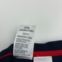 Load image into Gallery viewer, Girls Brilliant Basics, navy cotton Christmas pyjama top, GUC, size 6,