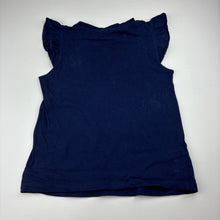 Load image into Gallery viewer, Girls Brilliant Basics, navy cotton Christmas pyjama top, GUC, size 6,