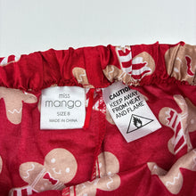 Load image into Gallery viewer, Girls Mango, lightweight Christmas pyjama shorts, GUC, size 8,