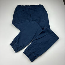 Load image into Gallery viewer, Boys Target, navy stretch cotton jogger pants, elasticated, GUC, size 8,