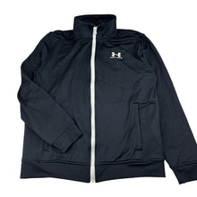 Load image into Gallery viewer, Unisex Under Armour, fleece lined zip up track top, armpit to armpit: 51.5cm, GUC, size S,