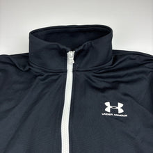 Load image into Gallery viewer, Unisex Under Armour, fleece lined zip up track top, armpit to armpit: 51.5cm, GUC, size S,