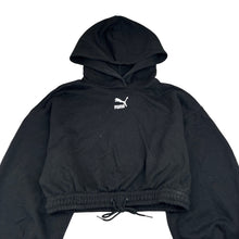 Load image into Gallery viewer, Womens PUMA, cropped fleece lined hoodie sweater, armpit to armpit: 45cm, EUC, size S,